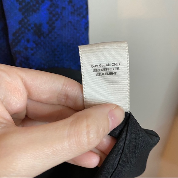 REBECCA TAYLOR blue python colorblock shift dress - Picture 9 of 12